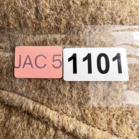 Wool Liz Claiborne western country brown Blazer cozy Jacket zip  flower ‎ L. - Picture 12 of 12